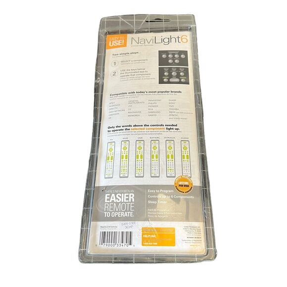 RCA Navilight 6 Device Universal Remote Control W/Light Up Keys RCR660 NIB NWT - Picture 3 of 3